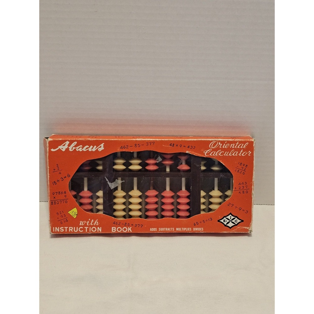 Vintage Abacus Plastic Original Box No Instructions 9x4